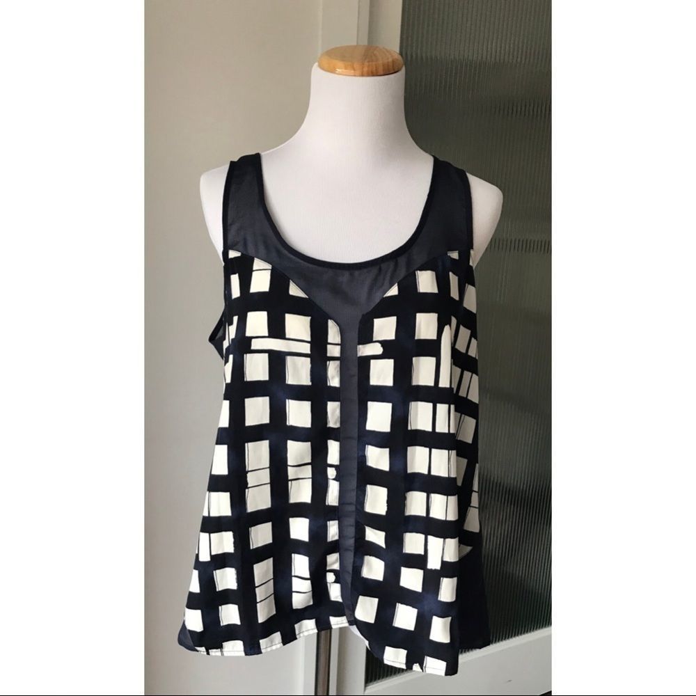 Anthropologie Lumiere mesh insert tank